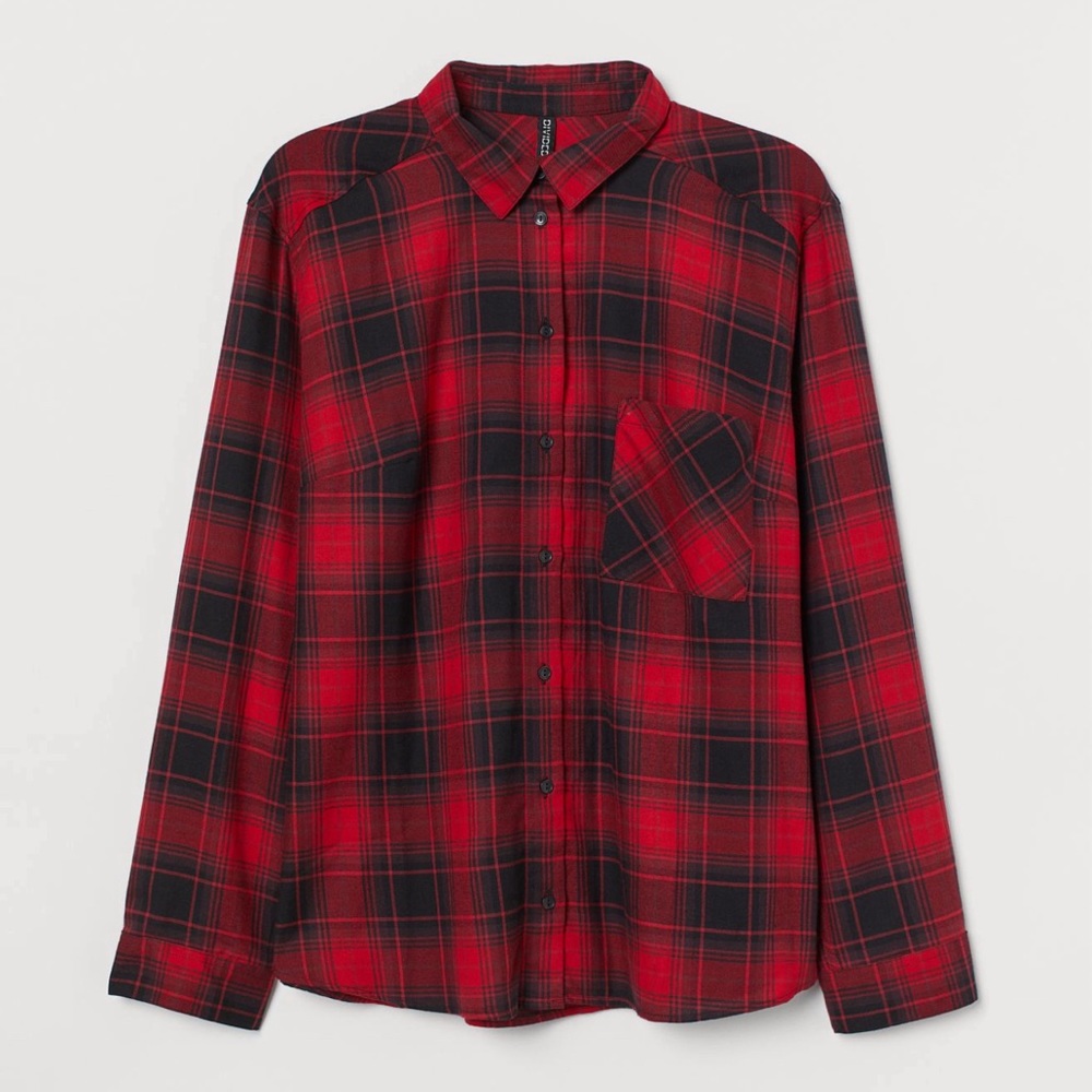 Plaid button down shirt